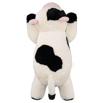 Crillop Weighted Plush Cow Stuffed Animal, 25.6 inches, 5 lbs, Soft Plushie for Kids and Adults (Cow Large)