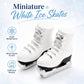 Miniature White Ice Skates and Roller Skates, Scale Model Winter Sports Shoes, Dollhouse Accessories for Playhouse Decor