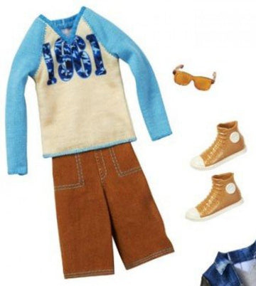 Barbie Fashion Clothing for Ken -Baseball Shirt Pants and Sneakers