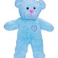 Make Your Own Stuffed Animal Mini 8 Inch Blue Patch Heart Teddy Bear Kit - No Sewing Required!