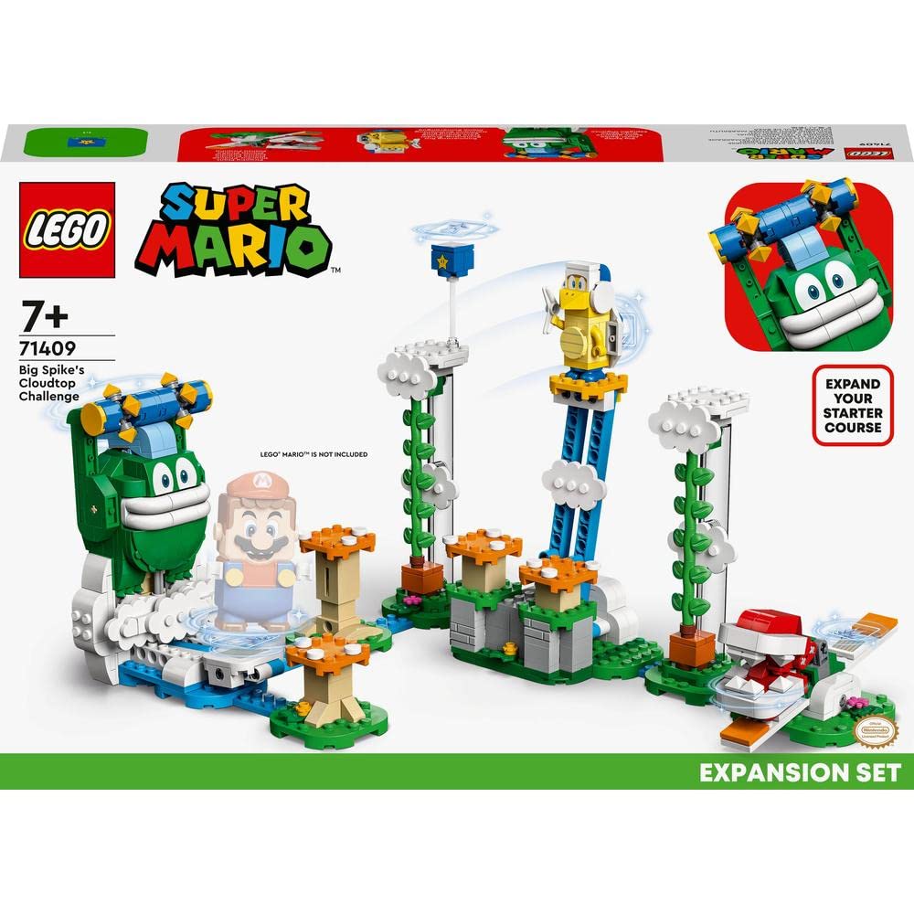 LEGO Super Mario Big Spike’s Cloudtop Challenge Expansion Set 71409, Collectible Toy for Kids with 3 Figures Including Boomerang Bro and Piranha Plant