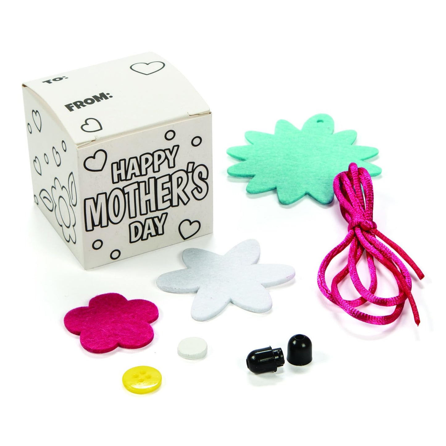 Fun Express Mother’s Day Jewelry Box & Necklace Craft Kit - Makes 12 - Mother's Day Crafts, Great for Church, School and Home