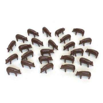 TOMY 1/64th Bulk Pack of (25) Brown Pigs ZFN12664