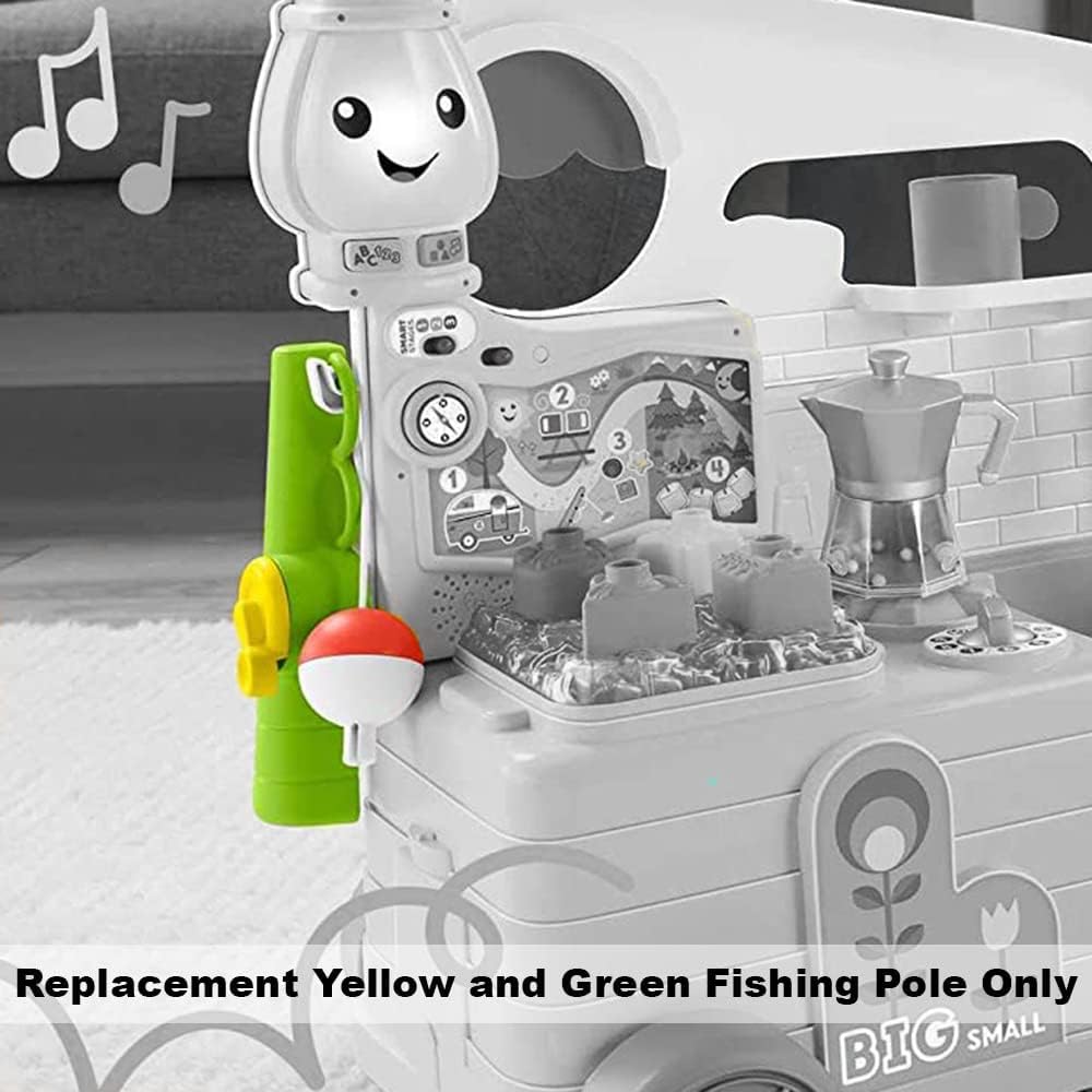 Replacement Parts for Fisher-Price Laugh & Learn 3-in-1 On-the-Go Camper Playset - GTJ59 ~ Replacement Yellow and Green Fishing Pole with Bobber