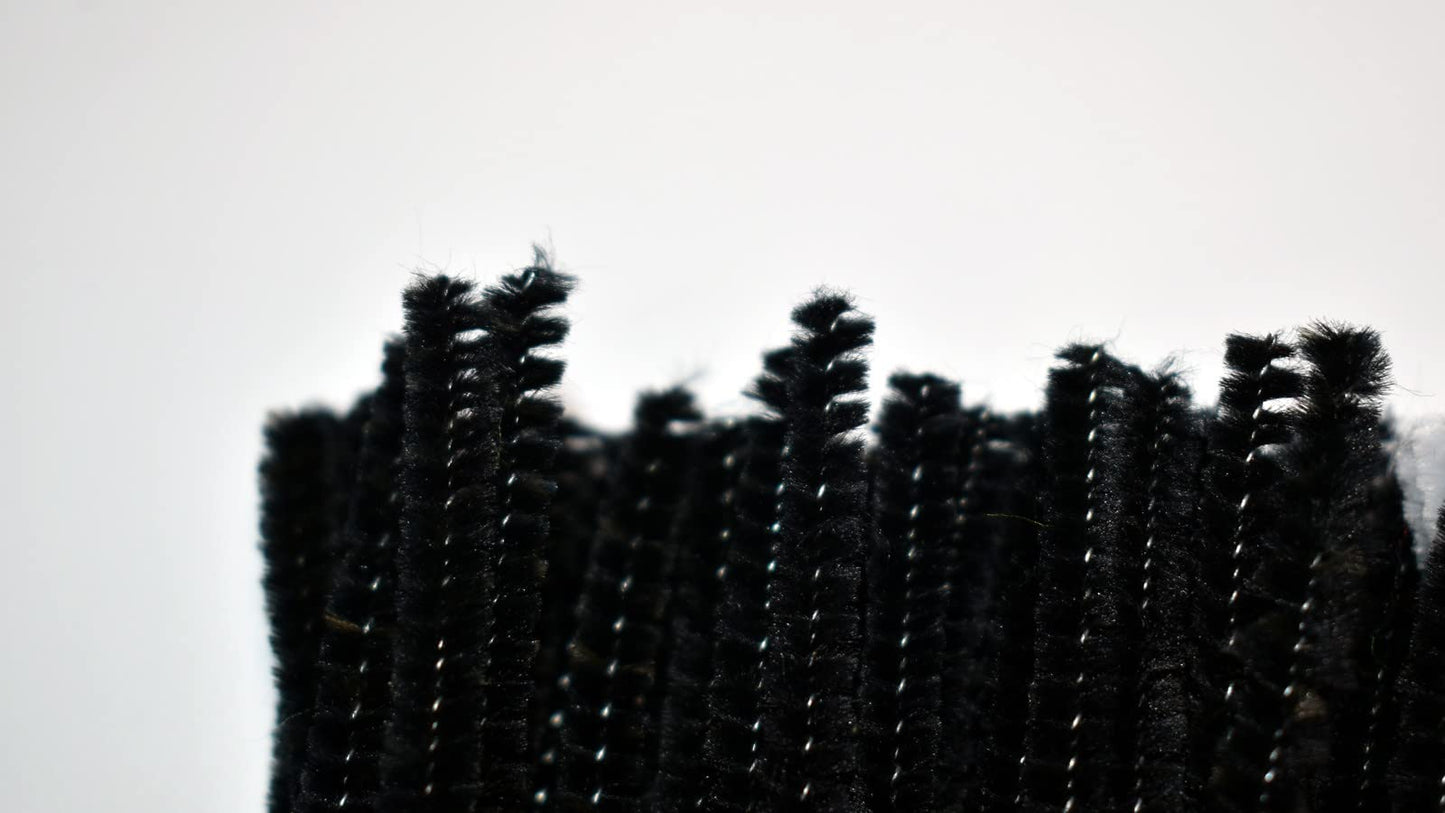 Pipe Cleaners Black Chenille Stems?400 Pack) for Crafts Art Creative Decorations (6 mm x 12 Inch)