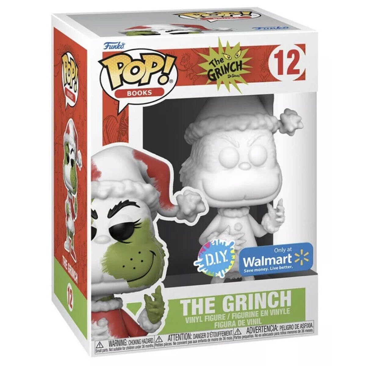 Funko Pop! Books: The Grinch - Grinch - (DIY) - White - Dr. Seuss - Collectible Vinyl Figure - Gift Idea - Official Merchandise - Toys for Kids &