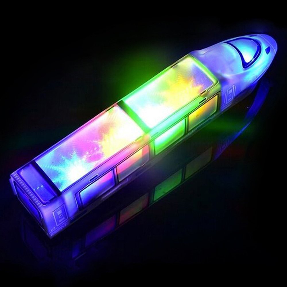 WEofferwhatYOUwant Bullet Train Toy - Electric Bump and Go Monorail for Kids with Lights & Music - Battery-Powered Toy Train with 3D Flashing LEDs