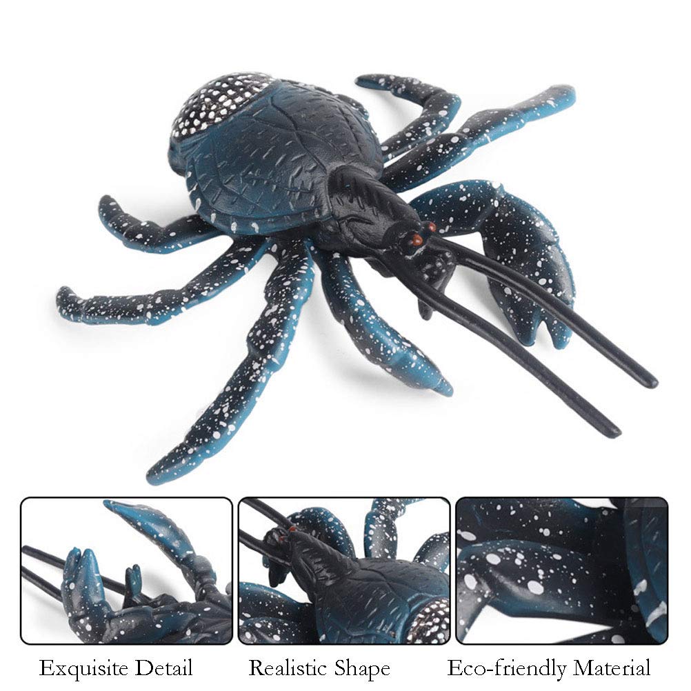 JOKFEICE Realistic Animal Figures Coconut Crab Sea Animal Toy, Science Project, Cake Topper, Early Educational Toys Birthday for Toddlers Kids Age 3 4