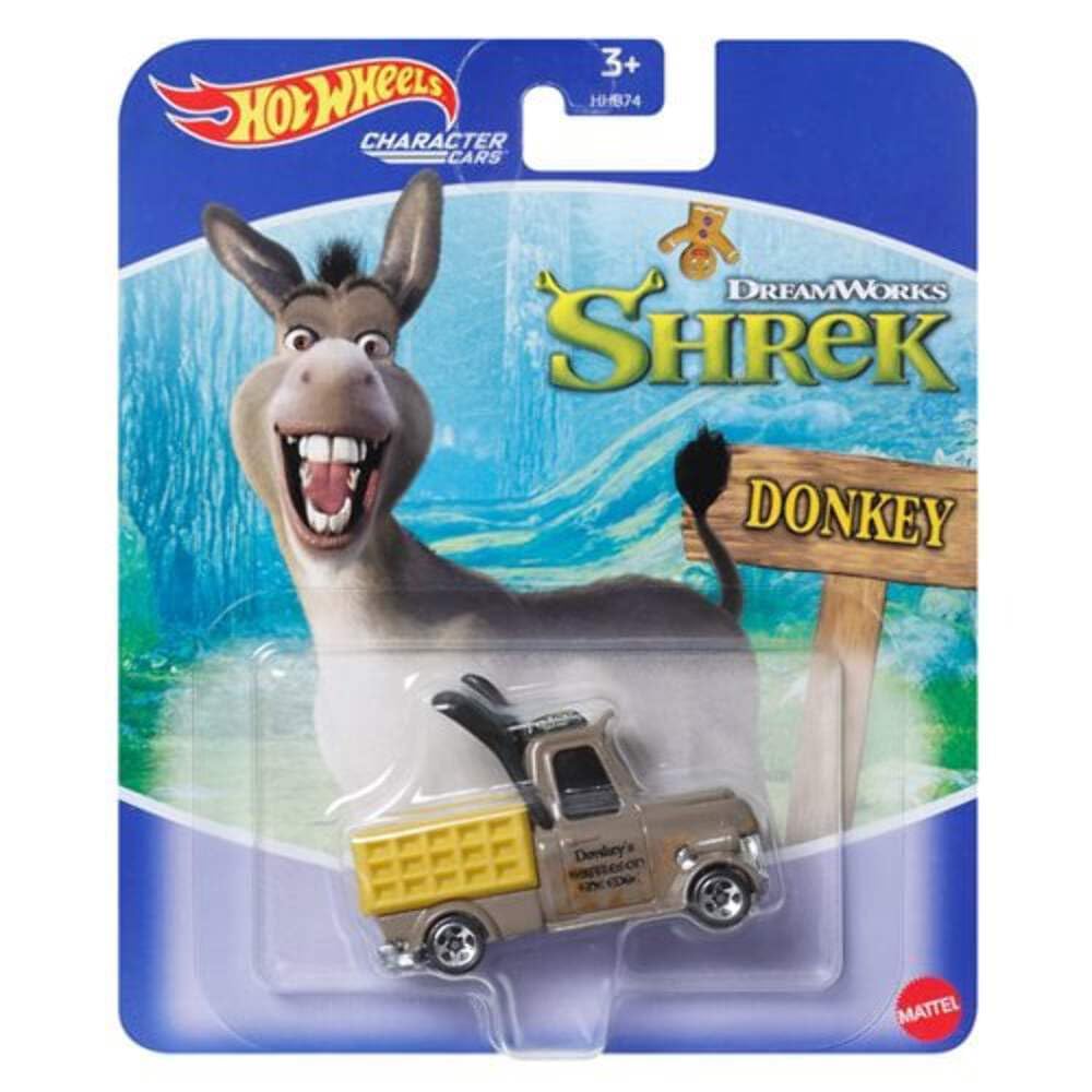 Hot Wheels Shrek Character Cars Donkey Die Cast Car