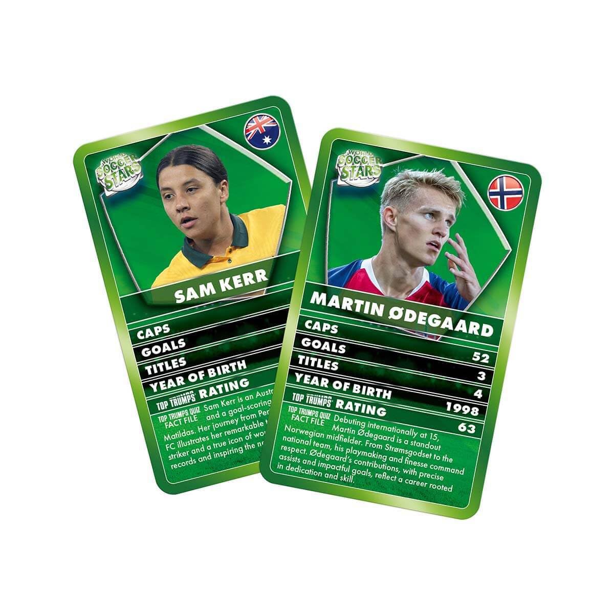 Top Trumps Card Game World Soccer Stars - Family Games for Kids and Adults - Learning Games - Kids Card Games for 2 Players and More - Kid War Games