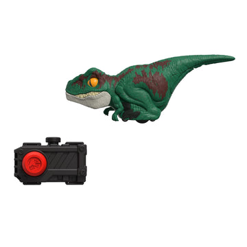 Mattel Jurassic World Dominion Uncaged Dinosaur Toy with Motion & Sound, Click Tracker Velociraptor Dino Action Figure with Clicker Control
