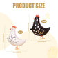 10 Pieces Chicken Balloons, Black ? White Chicken Decorations for Party, for Birthday Baby Shower Farm Animal Theme Party (17.91×19.68in)