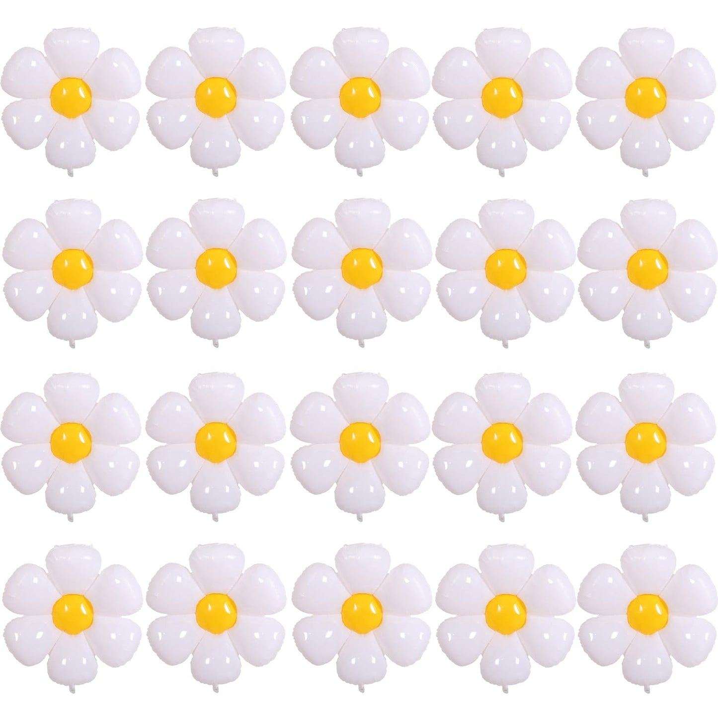 BIEUFBJI 20 Pieces Daisy Balloons, Daisy Balloons, for Daisy Birthday Decorations, Baby Shower, Wedding, Baby Shower