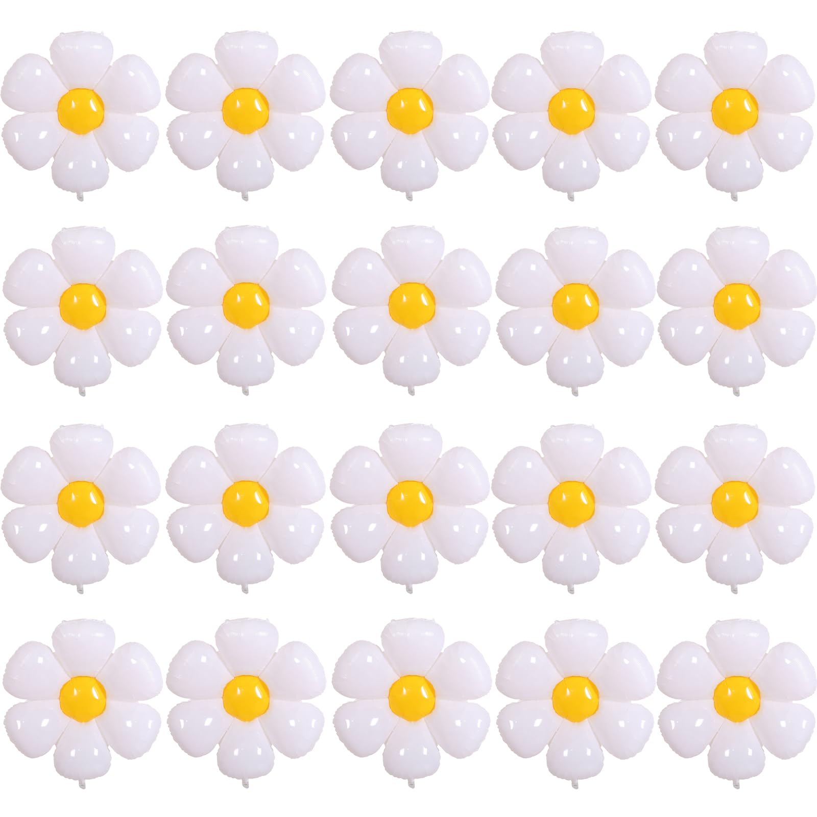 BIEUFBJI 20 Pieces Daisy Balloons, Daisy Balloons, for Daisy Birthday Decorations, Baby Shower, Wedding, Baby Shower
