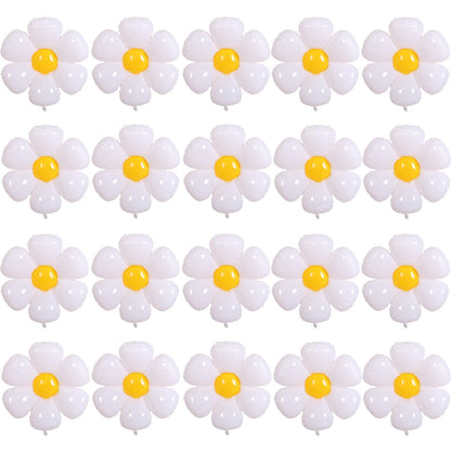 BIEUFBJI 20 Pieces Daisy Balloons, Daisy Balloons, for Daisy Birthday Decorations, Baby Shower, Wedding, Baby Shower