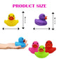12-Pack Classic Rubber Duck Toy Duckies for Kids, Six Solid Colors, Bath Birthday Gifts Baby Showers Classroom Summer Beach and Pool Activity, 2"