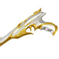 18" Valor-Inspired Sovereign Ghost Foam Gun Replica with Silver & Gold Metallic Finish - Lightweight Cosplay Prop for Halloween & Display