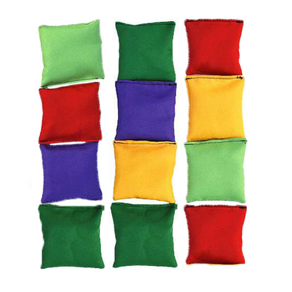 Halloluck 12 Pack 2inch/5cm Nylon Bean Bags Children Family Adults Outdoor Yard Games Bean Bag Toss Carnival Toy Bean Bag Toss Game