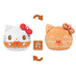 TeeTurtle Reversible Sanrio Hello Kitty Plushie 4-Inch Gingerbread Two-Sided Flip Plush Toy with Embroidered Details Cute Mini Collectible Plush