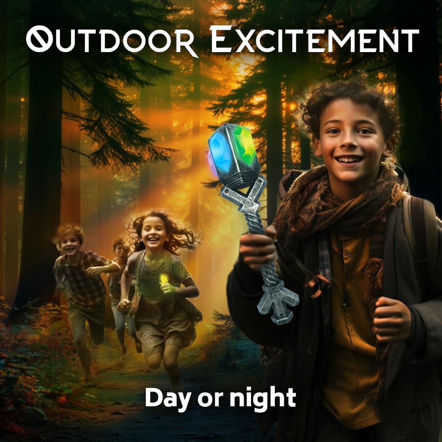 Freeze Tag with a Twist: Vikings of the Northern Lights | 3-10 Players, Ages 5+ | Glow in the Dark | Gem Treasure Hunt | RV & Family Camping Games |