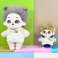 niannyyhouse 10cm 20cm Plush Doll Clothes T-Shirt Pants Soft Stuffed Plush Toy Dress Up Accessories (Blue, 10cm)