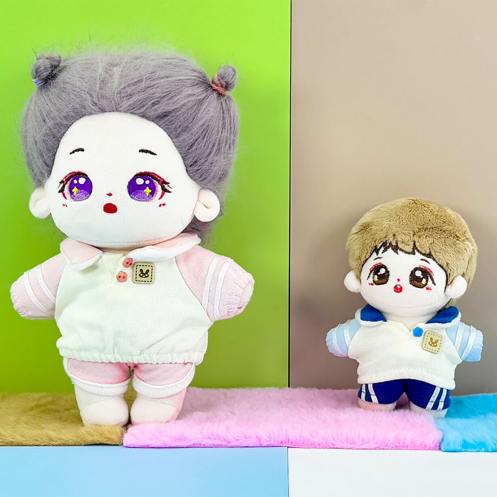niannyyhouse 10cm 20cm Plush Doll Clothes T-Shirt Pants Soft Stuffed Plush Toy Dress Up Accessories (Blue, 10cm)