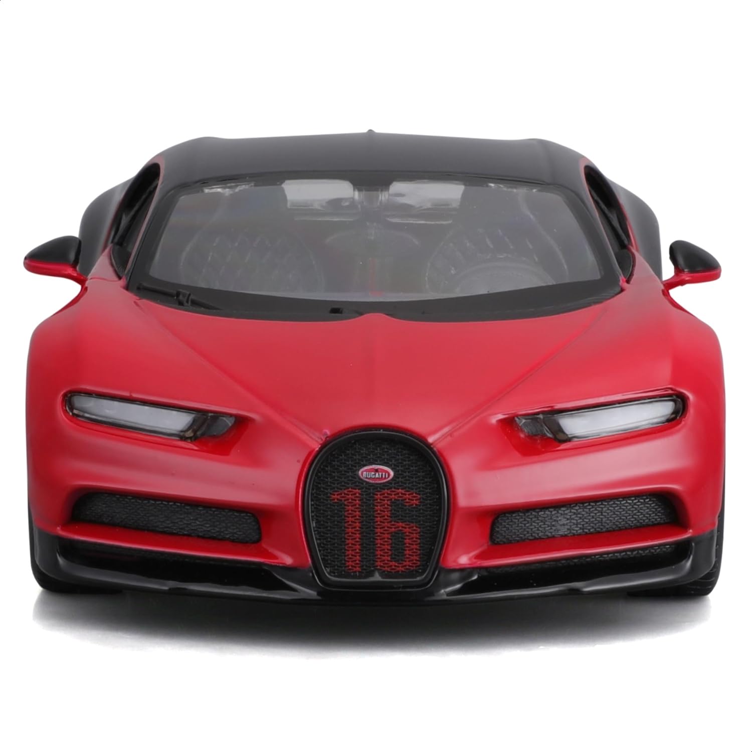 Bugatti Chiron Sport 16" Red and Black Special Edition 1/24 Diecast Model Car by Maisto