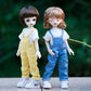 XiDonDon Blyth BJD Clothes 30cm 1/6 BJD SD YOSD Doll Clothes Fashion Denim Overalls Pants and Short Sleeve T-Shirt Set Doll Accessories (Blue)