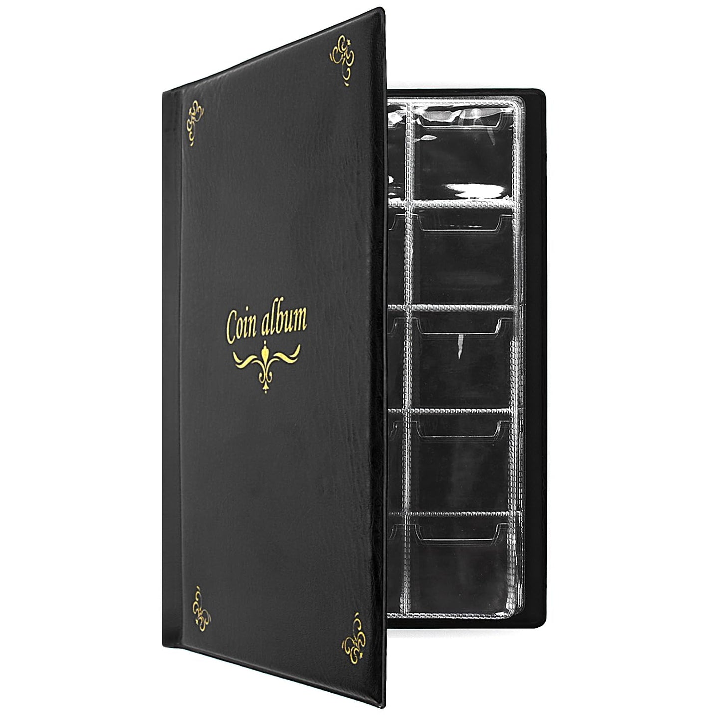 CenterZ 150 Pockets Coin Album, Penny Collecting Book, Souvenir Coins Collection Holder, Ideal for Pressed Pennies Passport, Hobby Coin Collector