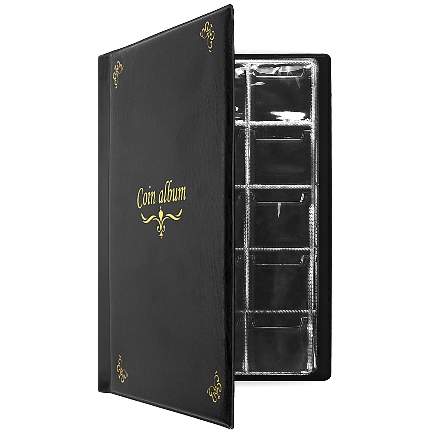 CenterZ 150 Pockets Coin Album, Penny Collecting Book, Souvenir Coins Collection Holder, Ideal for Pressed Pennies Passport, Hobby Coin Collector