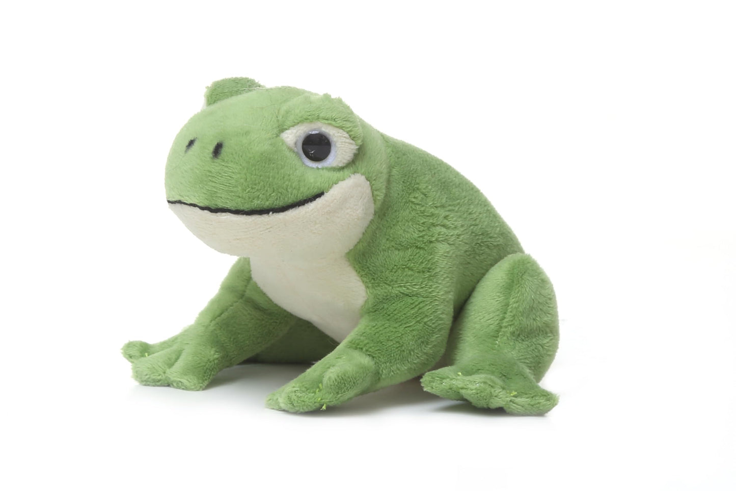 TAMMYFLYFLY Cute Realistic Green Frog Plush Toy Green Frog Stuffed Animal Lifelike Animal Doll 15cm