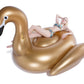 Jasonwell Giant Inflatable Golden Swan Pool Float with Fast Valves Summer Beach Swimming Pool Floatie Lounge Floating Raft Outdoor Party Decorations