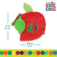 Eric Carle Very Hungry Caterpillar Activity Apple and Plush - Crinkle Texture Inside and Attached Leaf Teether - Hanging Loop for On The Go Fun