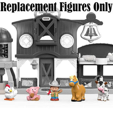 Fisher-Price Little People Animal Friends Farm Figures - Farmer, Pig, Chicken, Cow, and Horse