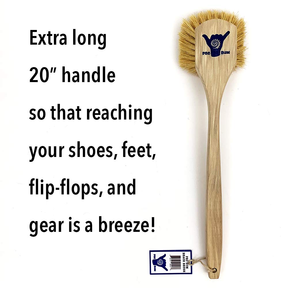 PRO BUM Beach Brush, Cleans Sandy Feet, Shoes, Equipment, Keeps Cars Clean, Zero Plastic, 100% Biodegradable, Vegan, for Surfers, Beach Bums, Men