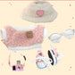 Clothes for Labubu Five-piece Set (No Doll), Including Clothes, Hats, Pants,Shoes, Cameras,Doll Accessories (Hat Shoes Camera)