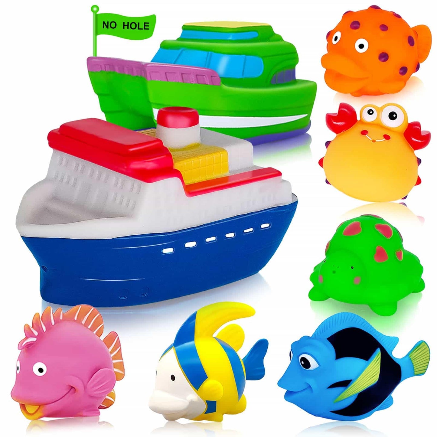 Bath Toys for Kids Ages 1-3 - Christmas Stocking Stuffers - Birthday Gifts for 1 2 3 Year Old Boys Girls Mold Free Bath Toy - Toddler Pool Bathtub