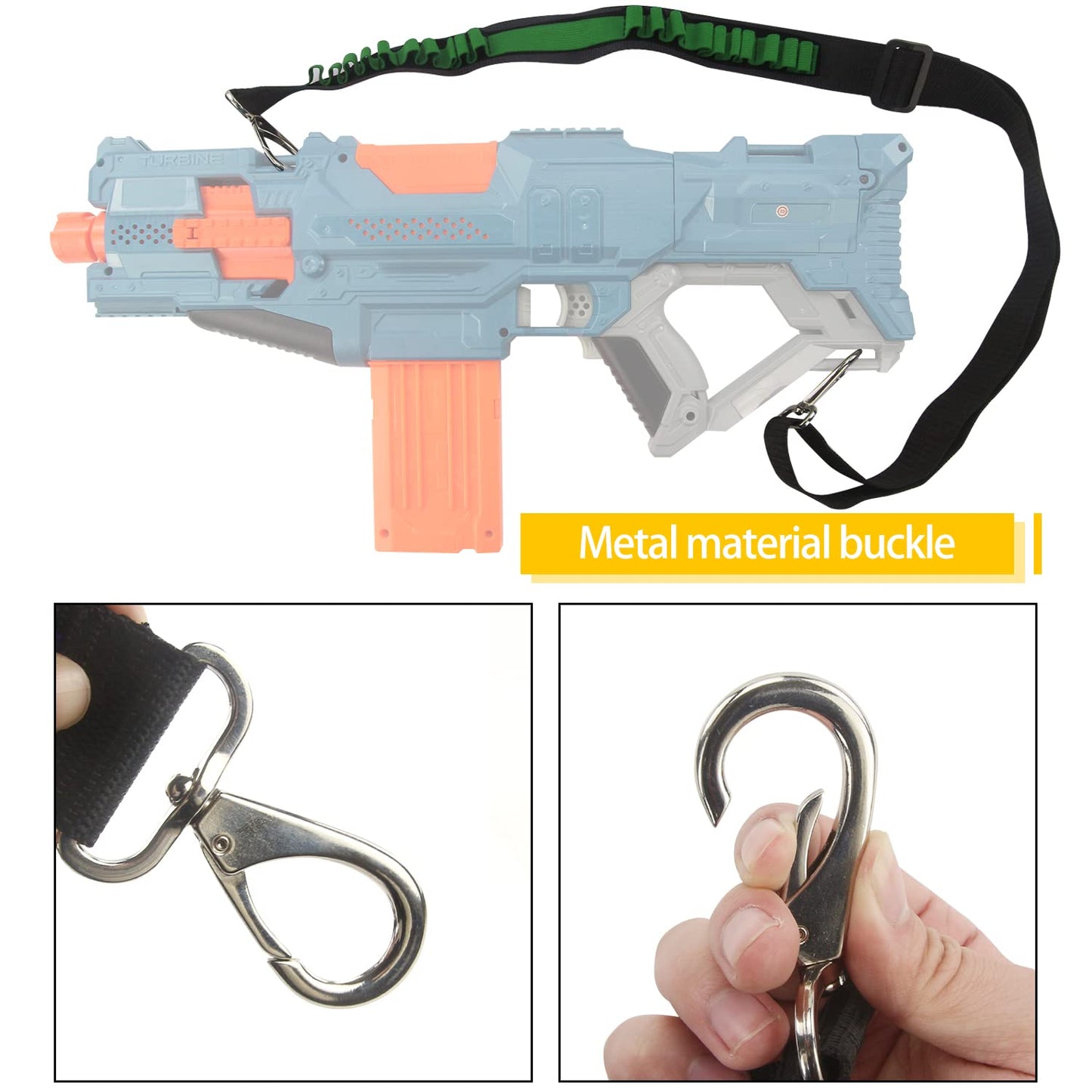 EKIND Toy Gun Bullet Shoulder Strap Darts Bandolier Kit Ammo Storage Holder Compatible for Nerf Elite Blasters (2 Point Tactical Shoulder Strap