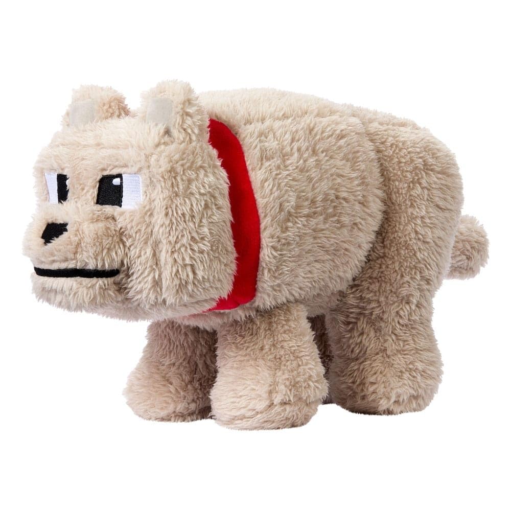 Minecraft Basic Plush Dennis The Wolf, 8-inch Collectible Soft Doll Inspired by The Movie Inspired by The Video Game