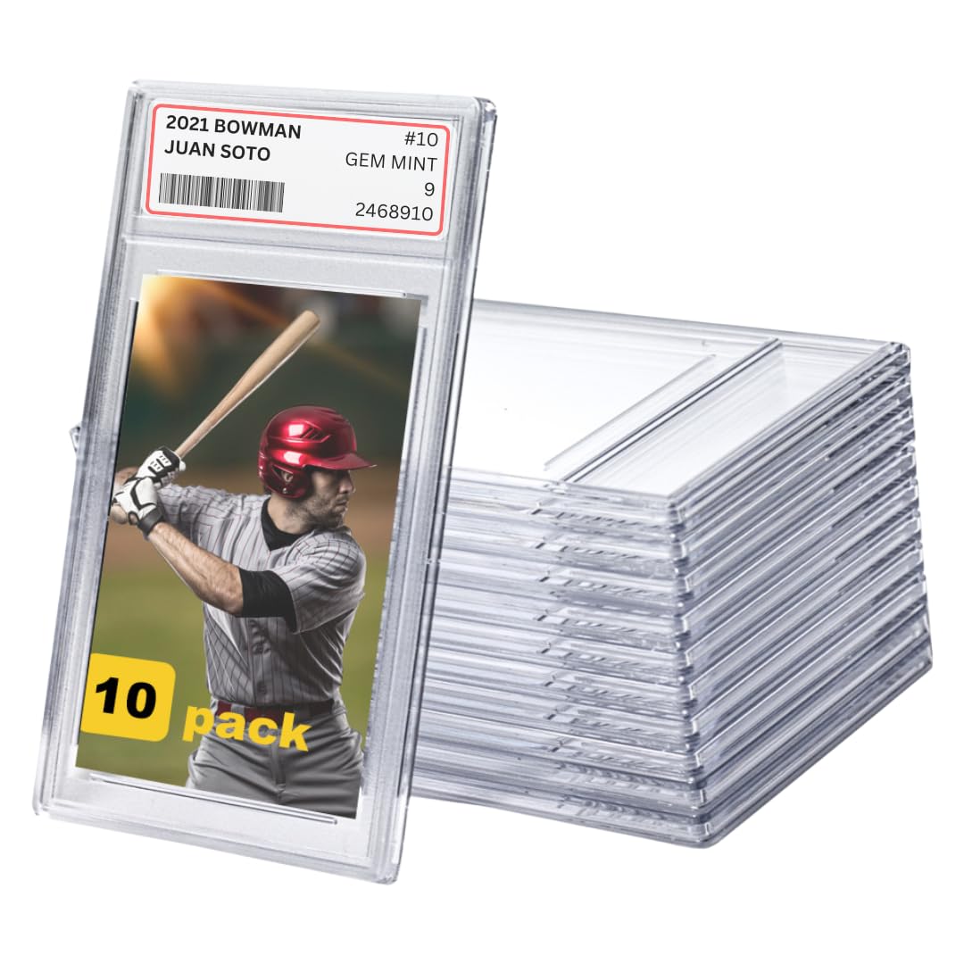 Frosted Graded Card Slab Empty (Pack of 10) for Trading Sports Cards - Up to 35pt