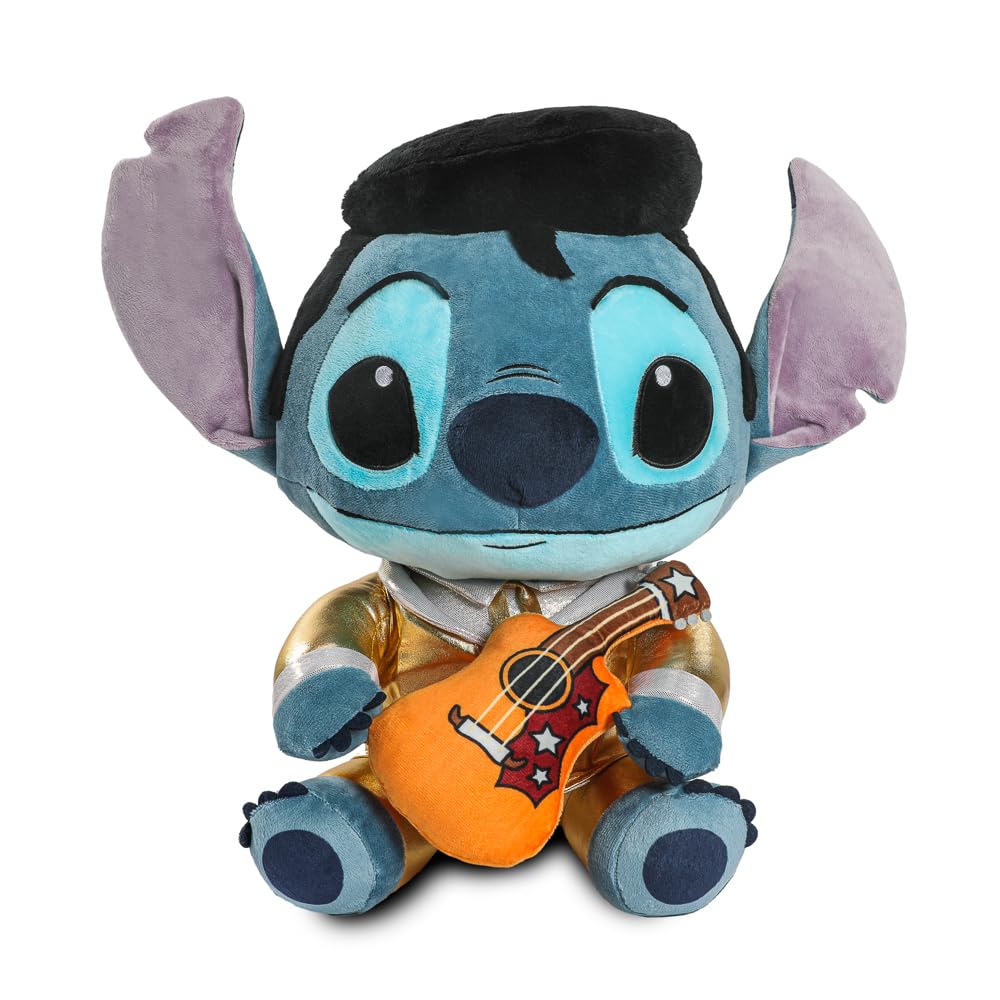Collectible Disney: Lilo and Stitch Gold Suit Elvis Stitch HugMe Vibrating Plush Figure