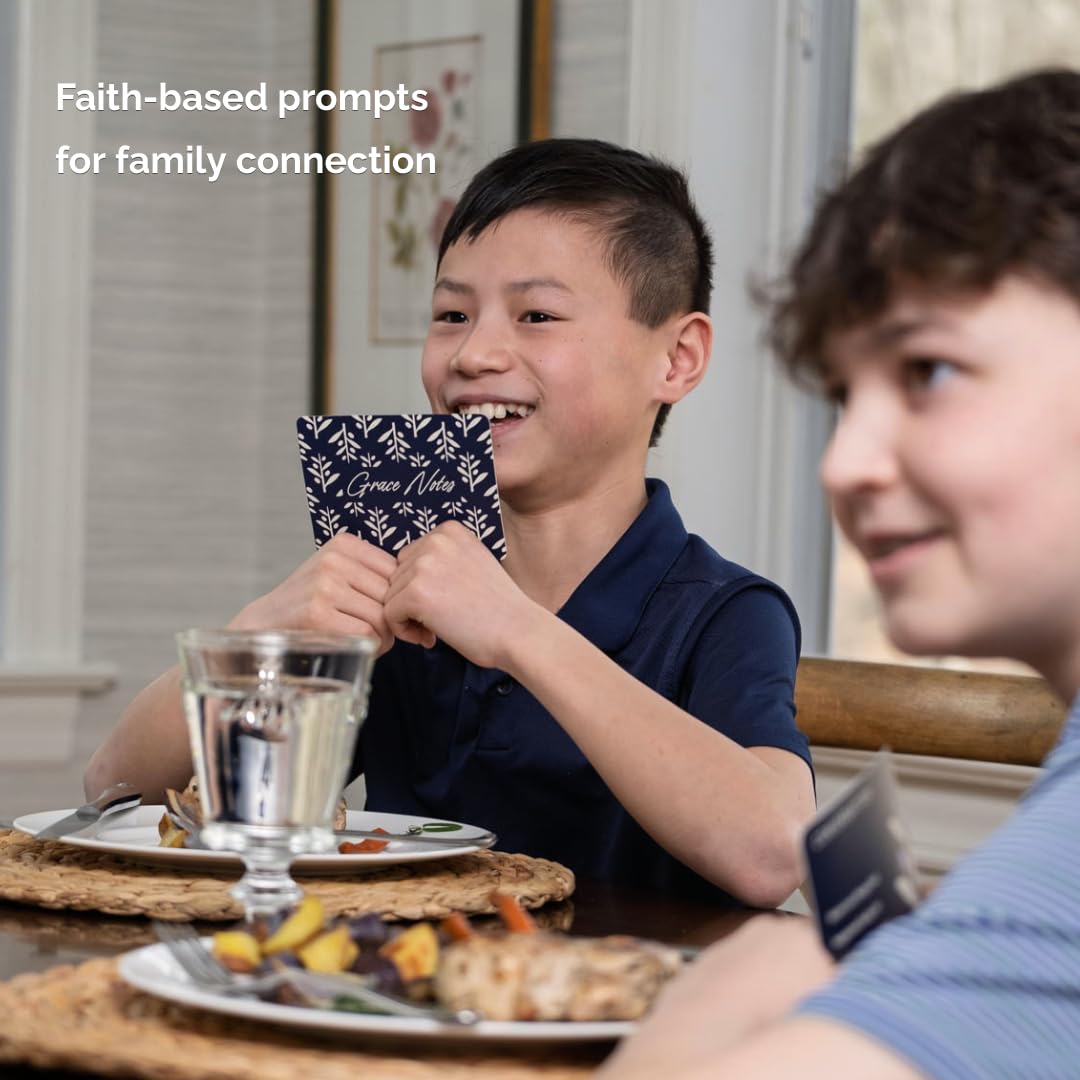 Grace Notes Conversations: Faith + Family - Christian Conversation Starter Cards for Families, 50 Faith-Based Discussion Cards, Christian, Dinner