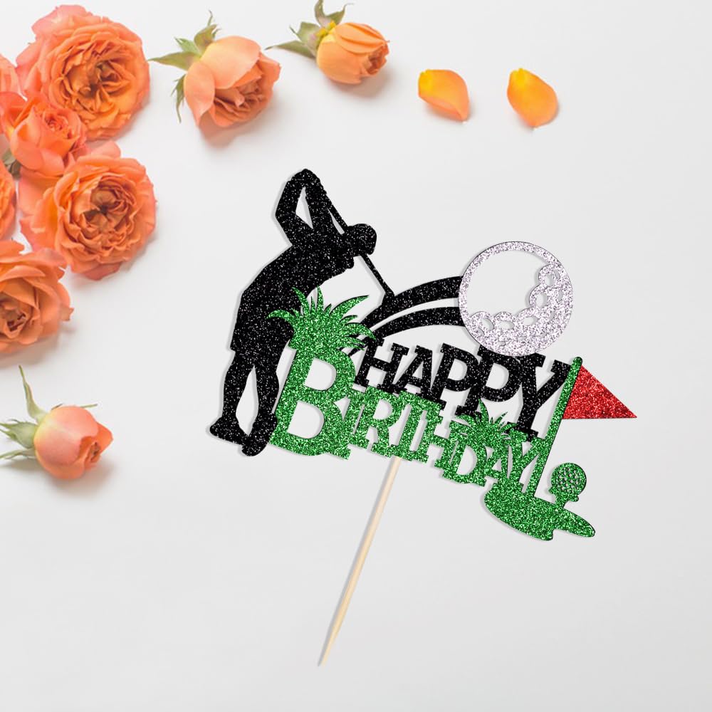 Kaoenla Golf Happy Birthday Cake Topper