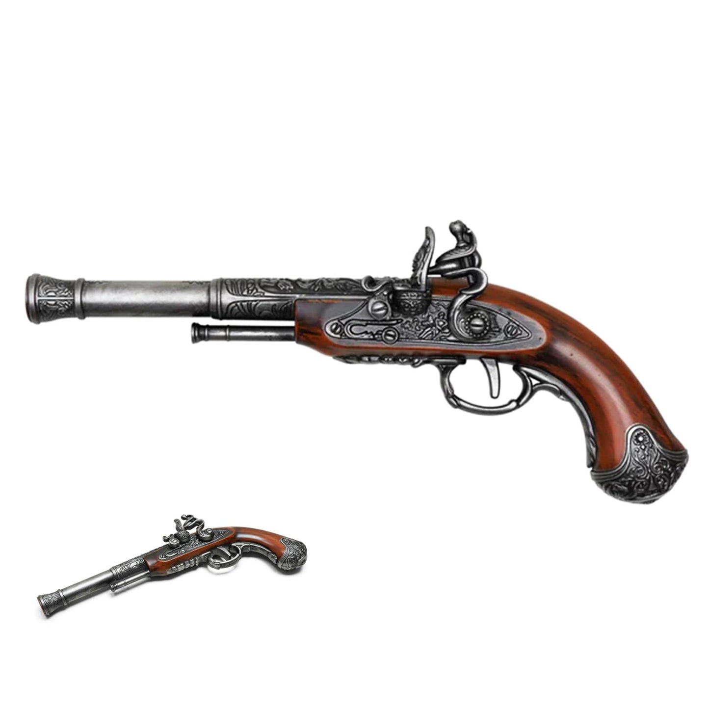 14" Collectible Foam Pirate Flintlock Replica | Historical Cosplay Prop, Safe Pirate Costume Accessory & Display Décor