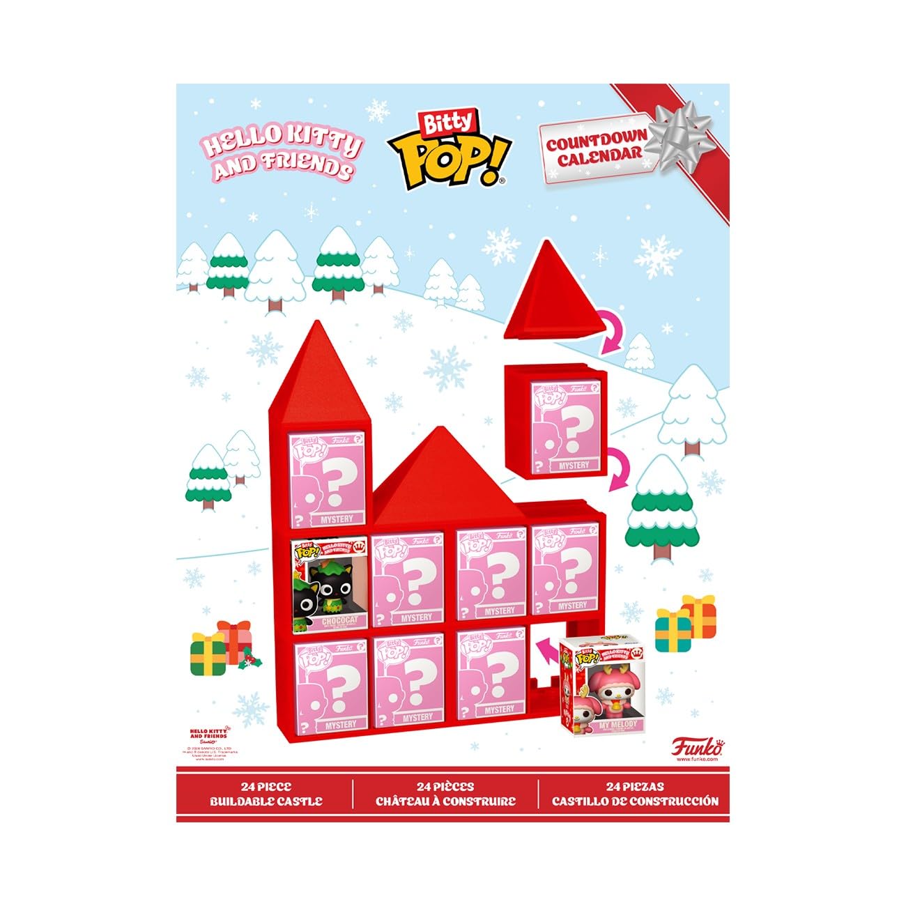 Funko Pop! Bitty Countdown Calendar: Hello Kitty - 24 Days of Surprises - Collectible Vinyl Mini Figures - Mystery Box - Gift Idea - Holiday Present