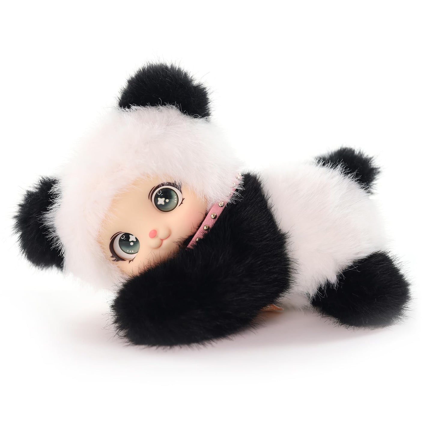 Furvana Cute Panda Stuffed Animal Doll Series, Vinyl Kawaii Panda Plush Pendant, Giftable for Kids, Boys, Girls Birthday Christmas