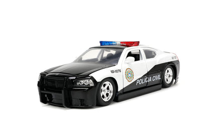 Jada Fast & Furious 1:24 2006 Dodge Charger Police Car Die-Cast Car, Toys for Kids and Adults