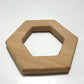 10pcs Natural Wooden Hexagon Pendant Pure Natural Beech Wood Animal Shape for Handmade Home Decoration Craft Accessory (Hexagon 10pcs)