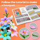 GAGANIU 300pcs Craft Pipe Cleaners, 20 Colors Chenille Stems with Flowers Manual for Crafts - 12 inch Craft Supplies for DIY Projects, Art Activities