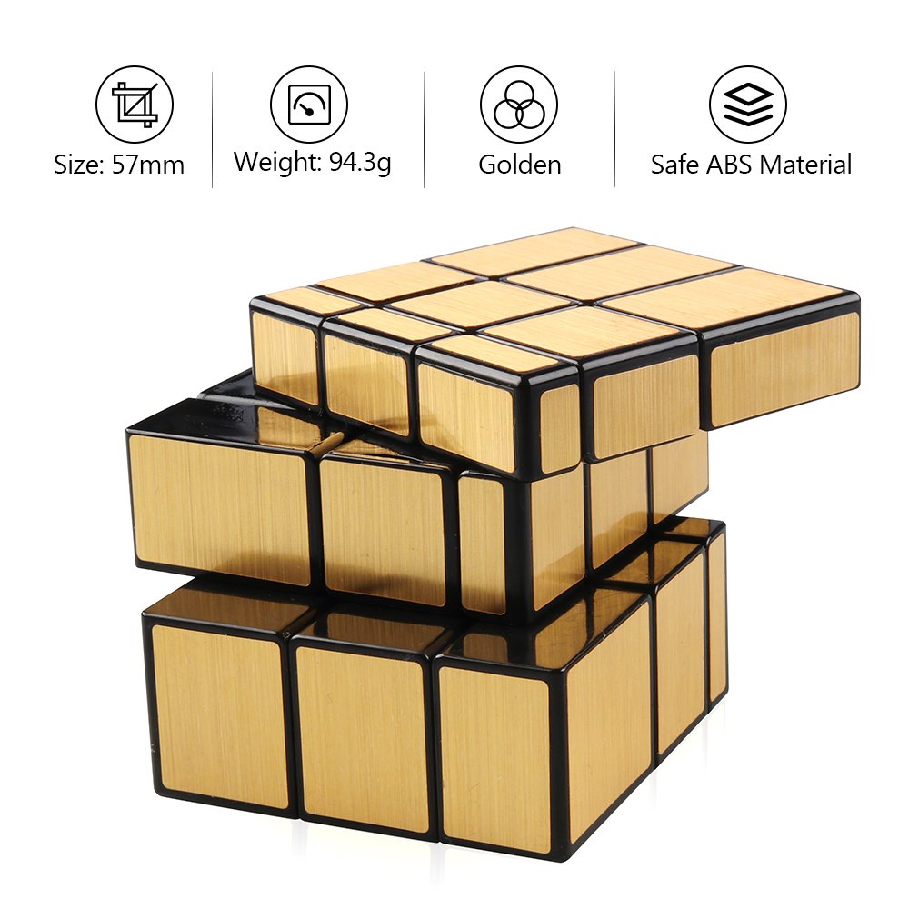 D-FantiX Shengshou Gold Mirror Cube 3x3x3, Different Shape Shifting Puzzle